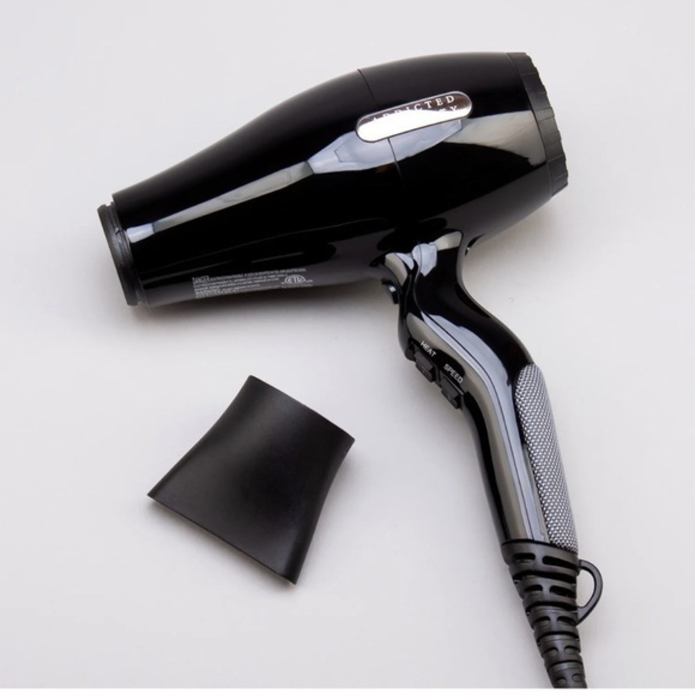 Black Hair Dryer‎ with Concentrator Nozzle Attachment #MC5
